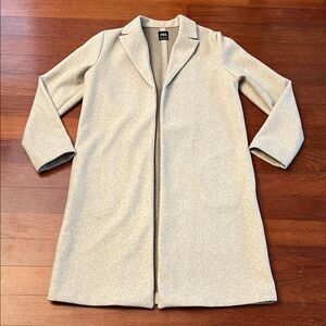 Zara long off white coat Medium